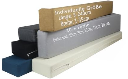 Yuing Benutzerdefinierte Größe Bett Keilfüller zwischen Matratze und Kopfteil, Soft Matratze Gap Filler Lange Bett Lückenfüller Bettbrücke Matratzenverlängerung (Custom Size)