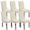 FRKOKRFA Stuhlhussen 6er Set Universal Stretch Jacquard Stuhlüberzüge, Abnehmbarer Waschbarer Stuhlüberzug, Dekoration Stuhlbezug für Esszimmer, Hotel, Hochzeit und Partys (Beige)