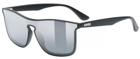 uvex heyday - Sportbrille für Damen und Herren - 100% UVA-, B, C Schutz - Schutz vor IR- Strahlung - mirror - black matt/smoke gray - one size