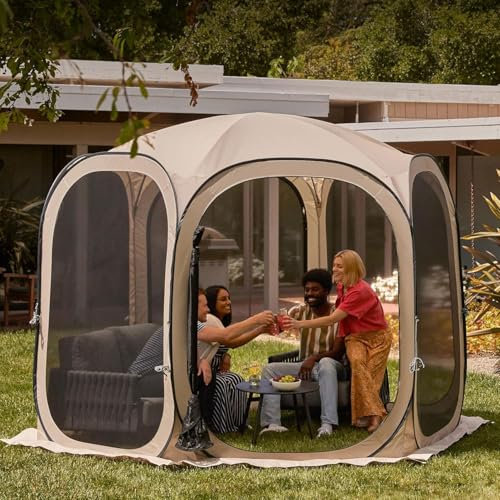 GWFBLID Camping Zelt Leichtes Pop Up Wurfzelt mit Tragetasche 4-6 Personen Kuppelzelt Trekking Festival Igluzelt Sekundenzelt Wasserdicht Wind Sonnenschutz für Familien Camping Sportveranstaltun
