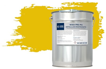 Wixx PRO PU Peinture Métal Antirouille - RAL 1023 | Jaune signalisation - 2,5L