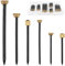 UFUFMATE Nägel zum Aufhängen von Bildern, 6 Größen, schwarze Stahlnägel und Messingkopf, Hardware-Aufhänger zum Aufhängen von Gemälden, Wandrahmen, 150 Stück (schwarz)
