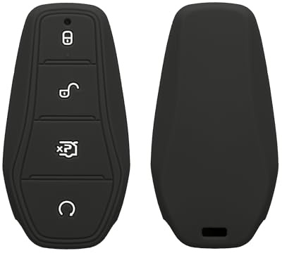 kwmobile Key Fob Cover for BYD Atto 3 / Sealion / Han / Tang / Dolphin / Seal Cover - Protective Car Key Case - Soft Anti-Slip Shell - Scratch Resistant - Black Matte