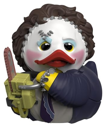 TUBBZ: Horror - Leatherface Pretty Woman Rubber Duck Collectable Toy 9 cm | Official Texas Chainsaw Massacre Merch – Boxed Vinyl Figure, Horror Character, Fan Decor & Novelty Duck Gift