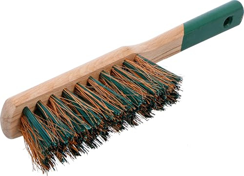 BGS DIY 50924 | Handfeger | PET/Kokosfaser | Holz-Griff | 300 mm | Besatzlänge 45 mm | für Innen- und Außenreinigung | Haushalt, Garten & Garage | Aufhängeloch