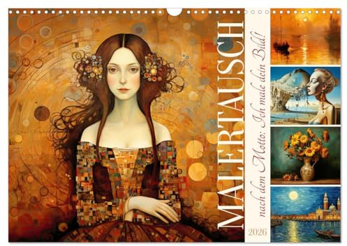 Malertausch (Wandkalender 2026 DIN A3 quer), CALVENDO Monatskalender: Nach dem Motto: Ich male dein Bild! (CALVENDO Kunst)