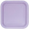 Unique Party- Piatti Quadrati di Carta, Lavanda, 22.2 cm, 31366