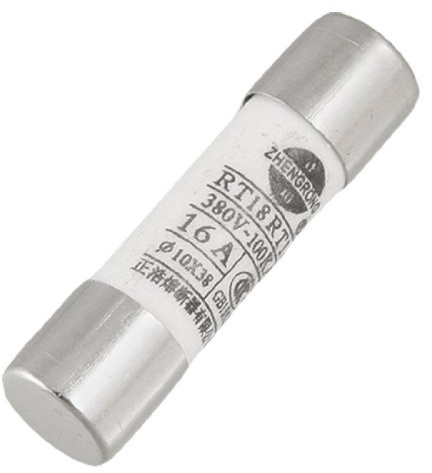 sourcing map 10mm x 38mm 380V 16A Céramique Tube Fusible Liens 5Pcs | Cylindrique Fusible à Cartouche, Tube en Céramique