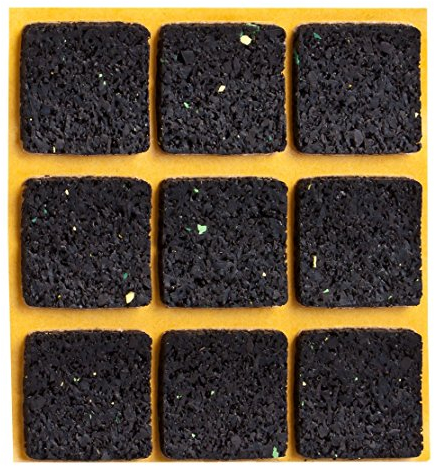 Peha 29V-T3413 Lot de 9 patins antidérapants autocollants carrés Gris 30 x 30 x 3 mm