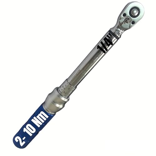 SW-Stahl 03810L Drehmomentschlüssel 1/4 Zoll 2-10 Nm I Antrieb Vierkant 1/4 Umschaltknarre Auto 1/4 I Umschaltratsche für Reifenwechsel I Fahrrad Ratsche I Knarre