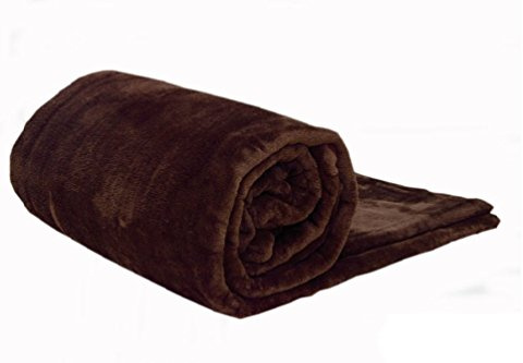 Papa Jones Ltd Soft Warm Faux Fur Throw Sofa Bed Blanket, Fluffy Reversible Blankets, Pure Polyester Lightweight And Breathable Microfiber For Bed Couch Sofa,(X-Large (200cm x 240cm), Choco)