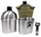 Goetland Gourde Militaire Americaine Inox 1l avec 0,5l Quart Tasse Pochette Nylon Armée Américaine Camping Quart Accessoires