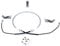Universal Halogen Oven Cooker Heating Element Bulb With 3x Clips & Ceramic Connector (1200/1400w)-22CM LEADS-S4U®