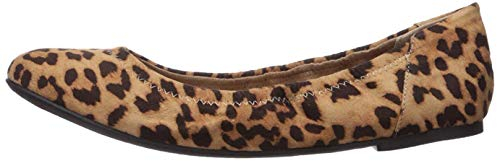 Amazon Essentials Bailarinas sin Cordones de Belice Mujer, Marrón Claro Leopardo, 37 EU