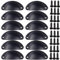 Xinlie Pomos Vintage Puerta Retro Hierro Muebles Cocina Armario Cajón Tire Tiradores y Pomos Tiradores de Metal Vintage Bronce con Forma de Carcasa con Tornillos para Puertas de Armario(12PCS) (B)
