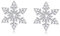 Dicheng Silber Schneeflocke Ohrringe Damen, 925 Sterling Silber Schneeflocke Ohrstecker, mit AAAAA Weiß Zirkonia, Weihnachten Geschenk für Mutter Frau Freundin, Kommt in Schmuck Box