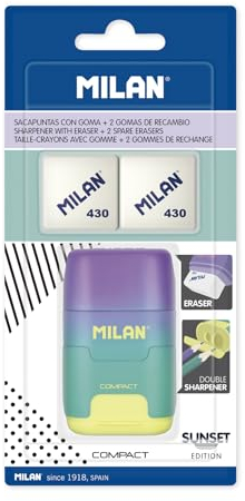 MILAN Blíster afilaborra COMPACT Sunset turquesa + 2 gomas de recambio, BYM10454