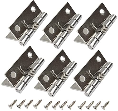 Federtürscharniere 304 Edelstahl automatisch schließen Scharnier für Innen- und Außentüren Schränke (2.5inch-6pcs)