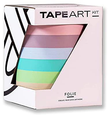 TAPE ART KIT Vinyl | Tape Art Klebeband bekannt aus dem TV | 12er Vinyl Klebeband Set Folie Pastell |20mm x 25m| bunter Gaffer Tape geeignet für Kunst,Wandbilder, Dekoration und Handwerk