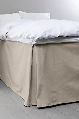Jotex Colour Betthusse - 100% hochwertige Bio-Baumwolle Bettrock, Höhe 60 cm - Graubeige, 160 x 200 cm