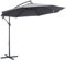 Outsunny Sombrilla de Jardín Ø295x255 cm Parasol Excéntrico Inclinable con Manivela Base Cruzada y Soporte de Metal 8 Varillas para Terraza Exterior Balcón Gris