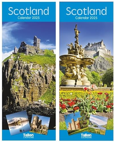 2023 Slimline Kalender – Schottland, Monatsansicht hängender Wandkalender zufällig