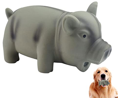Grunzendes Schwein Hundespielzeug - Quietschspielzeug für Hunde aus Latex mit einem Oinks-Sound Quietscher Grunzendes Schwein Hundespielzeug - Latex-Grunzen-Schwein-Hundespielzeug zur Linderung Sloane