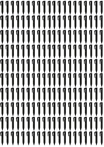 vhbw 200x Ground Pegs for Boundary Wire compatible with Wiper Robot Lawn Mower - Ground Anchor Set, Plastic, Black
