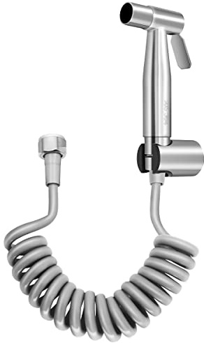 Hand Bidet Sprühgerät für Toilette mit Federschlauch,Wandhalterungs-Set für Haustierbad, persönliche Hygiene,Windelreinigung