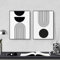 Sarah Duke 2er Abstrakt Poster Set Wandbilder Bilder Schwarz Weiß Bilder Set Moderne Leinwand Wohnzimmer Kunst Linie Wandposter OHNE Rahmen Schlafzimmer Decor (50x70 cm)