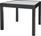 LOLAhome Mesa de Comedor Extensible para jardín Thais, Negra de 80x80 cm Extensible 160 cm, de Aluminio y Cristal Serigrafiado, Tratamiento Anticorrosión, Elegante y Duradera, para 6 Personas