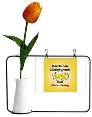 Deutscher Toast Feiern Geburtstag Tulpe Künstliche Blumenvase Dekoration Karte