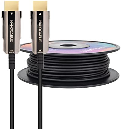 NANOCABLE 10.15.2040 - Câble HDMI V2.0 AOC 4K@60Hz 18Gbps Type A Male, Couleur Noir, 40 m