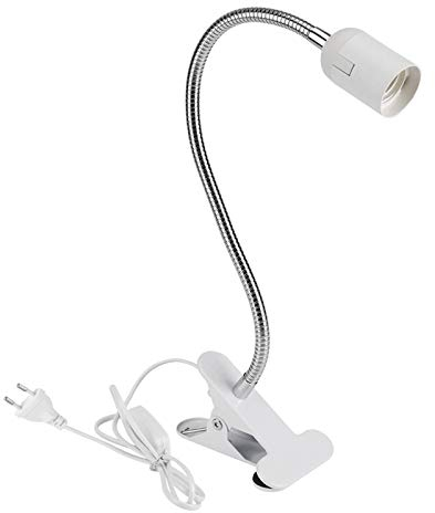 Akozon Klemmlampe, 2 Typen Einstellbare Lese-LED E27-Halterclip Tattoo-Licht 360 Grad Gedrehte Tischlampe EU-Stecker 110‑240 V Lder mit Schreibtischclip