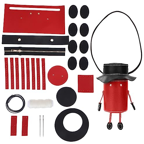 COHEALI 1 Satz Selbstgemachte Beuteltaschen Diy Nähset Für Umhängetaschen Taschenboden Selber Häkeln Nylonspule Reißverschlüsse Nähen Zopfzubehör Webset Weben Kind Pu-leder Umformmaschine
