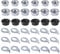 NQEUEPN 36pcs Bike Wheel Axle Nut and Bicycle Hub Safety Washer, M8/M9.5/M10 Carbon Steel Bicycle Hub Flanged Axle Nuts Bicycle Parts Accessories for Front and Rear Mountain Bike Wheel Axle