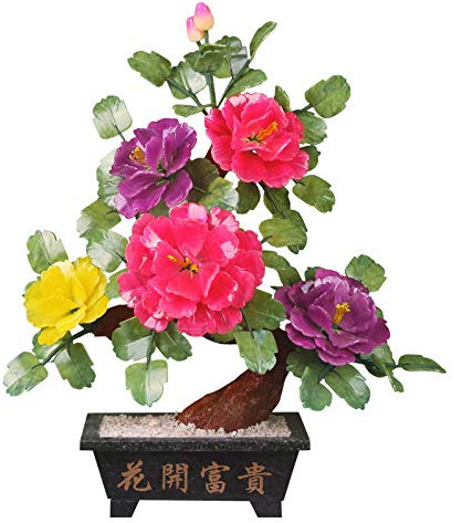 TEmkin Simulation Bonsai-Baum, künstliche Topfpflanze, Desktop-Display, Pfingstrose, Blumensimulation, Topf, Exquisite Innendekoration, künstliche Pflanzen, Bonsai-Bäume für HEI
