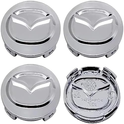 4 Stück Auto Radnabenkappen für Mazda CX5 56MM Nabendeckel Radnabendeckel Radnabenabdeckung Felgendeckel Felgenabdeckung