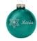 Deitert Weihnachtskugel mit Namen oder Wunschtext graviert, Ø 8cm, personalisierte Christbaumkugel aus Glas (glänzend), individueller Weihnachtsbaumschmuck mit Gravur, Schneeflocken-Motiv, Petrol