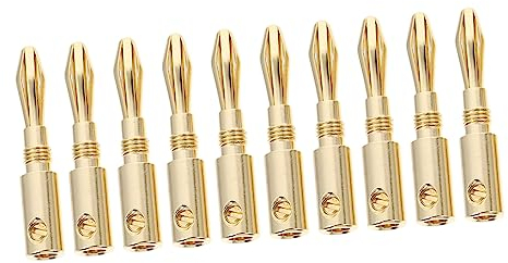 HEMOTON 20 STK Audio-Stecker Lautsprecher vergoldet Verbinder Kupfer