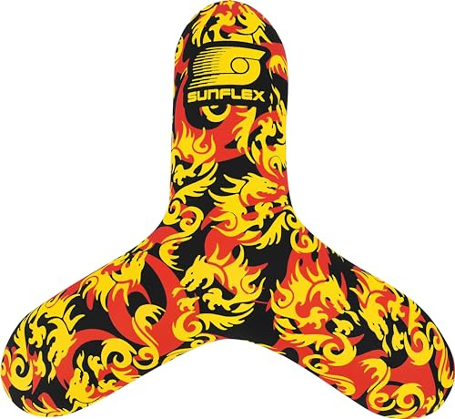 Sunflex® Wurfscheibe Triangle Flames Dragon | leichtes Wurfgerät für den Strand & den Park mit großer Wurf Distanz | sehr weiche Flugscheibe | extrem robust & für Jede Altersgruppe