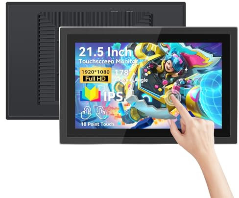 Showscren Touch Screen Monitor 21.5 Inch Multi-Touch Industrial Monitor 1920 * 1080 | HDMI & USB | Built-in Speakers Open Frame Touchscreen for Device POI/POS/Kiosk/Automation, VESA