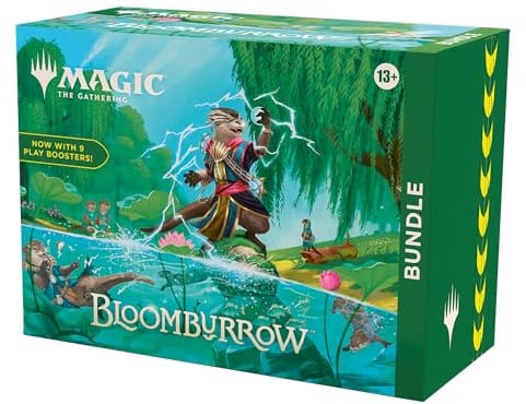 Magic: The Gathering Bloomburrow-Bundle – 9 Play-Booster, 30 Länderkarten + exklusives Zubehör (English Version)