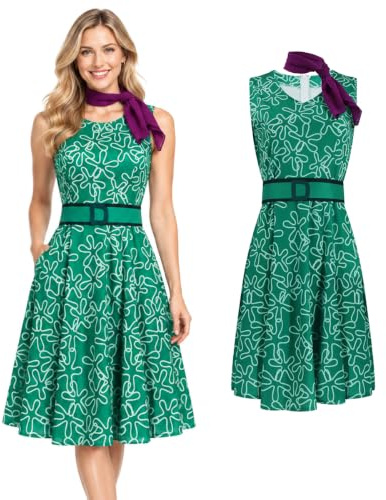 AYYOHON Joy Kostüm für Erwachsene, Ekelkleid, Damen, Halloween-Kostüm, Emotionen, Cartoon, Film, Cosplay, Freude, inspiriertes Skaterkleid