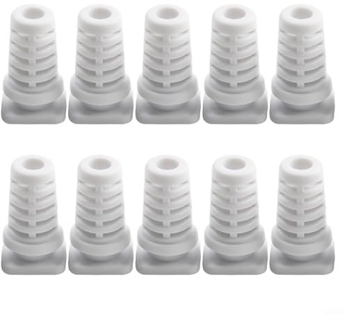 10Pcs Cable Sleeve, Cable Gland Connectors Rubber Strain Relief Cord Power Tools Cable Sleeves for Electric Tools Electric Drill Cable Protections(4mm-white)