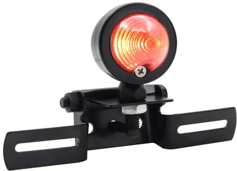 YnGia Motorcycle Rear Light Led Small Motorbike Brake Light 12v Universal Running Brake Stop Tail Number Plate Light for Motorbike Dirt Bike Scooter ATV (balck)