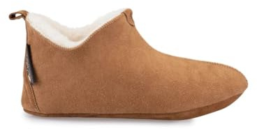 Perfect Wool Chaussons faits main en peau de mouton naturelle – Unisexe, semelle en cuir – Chaussons en laine pour femmes et hommes – Chaussons en laine pour hommes – Taille 43