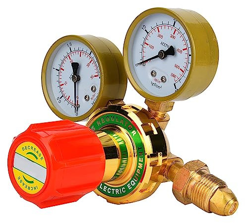 WX YQE-03/60 METTAL-GAUGE D'ACÉTYlène Reducteur de Pression d'acétylène pour le Kit de Coupe de Soudage G5 / 8 CGA580
