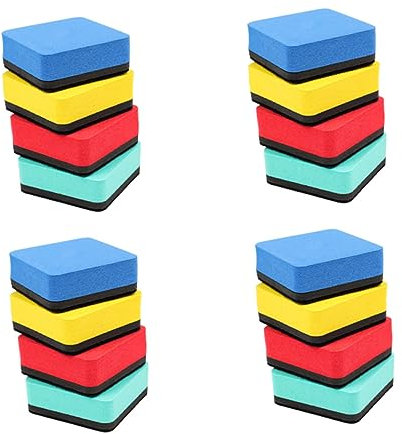 SEWACC 24 Stück Quadratischer Whiteboard-radierer Weiße, Trocken Abwischbare Tafel Quadratische Tafel Kleine Tafel Kleiner Trockener Radierer Planke Löschbar Trockener Löschstift Gel Eva