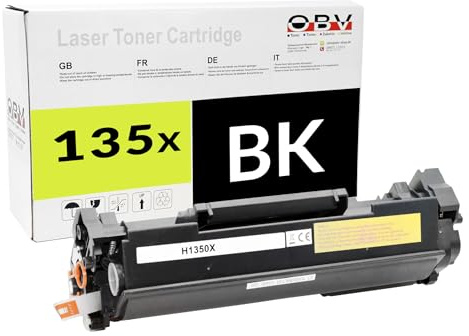 OBV kompatibler Toner als Ersatz für HP 135X w1350x für M207 M208 M210 M211 M212 M232 M233 M234 M235 M236 M237 (Nicht für HP+ Drucker / Modelle mit e geeignet) - schwarz